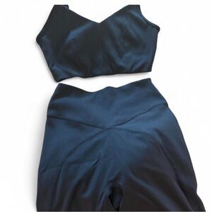 Aerie Black Crop Top and Short Set